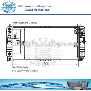 General Motors Seville Radiator 98-00 OEM:52380734